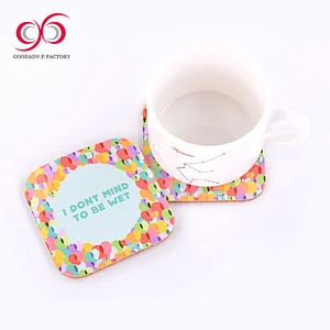 2017 latest coasters cork coffee cup mat pads custom double sided cork coaster set of 4