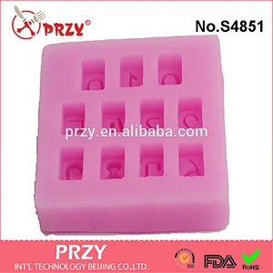 S4851 Beautiful Numbers 3D Silicone Mold chocolate Cake Decorating Fondant Mold