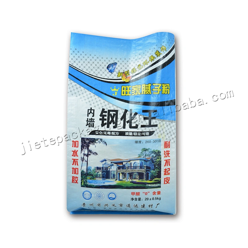 Factory sale plastic laminated pp woven wall putty 20kg bag for putty powder