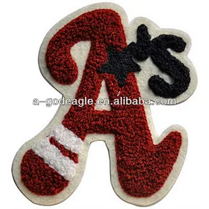Letter chenille patch with excellent quality best customer service