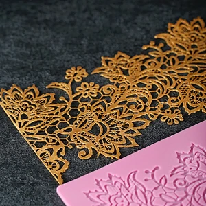 Fondant lace lace silicone pad fondant cake lace decoration mold printing silicone molds