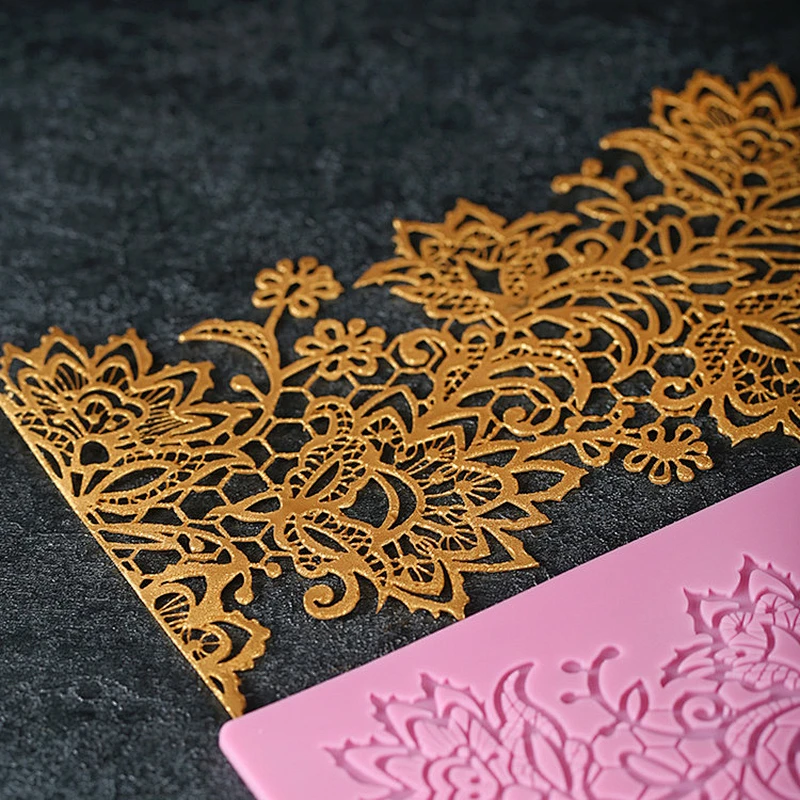 Fondant lace lace silicone pad fondant cake lace decoration mold printing silicone molds