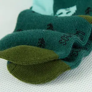 High Quality Kids 3D Cartoon Tube Knitting Jacquard Turn Over Lovely Animal  Socks