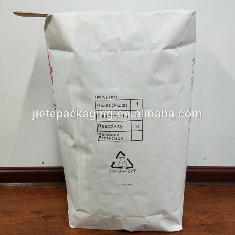 Customized 25kg stand up kraft paper flour packaging bag for potato strach,corn powder