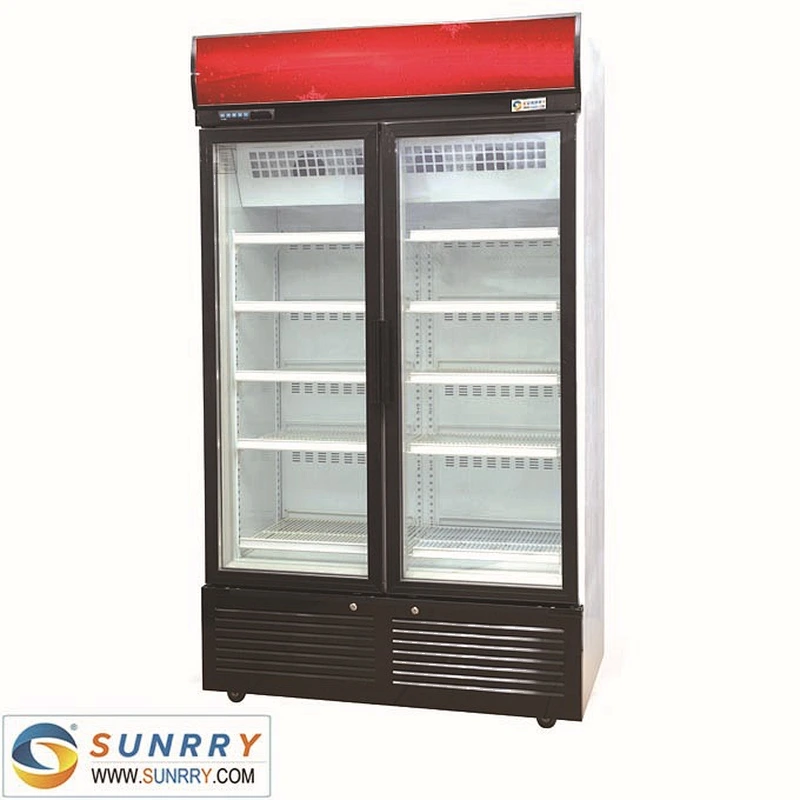 Price Of Beverage Display Freezer For Sale Two Doors 670L (SY-BC730B SUNRRY)