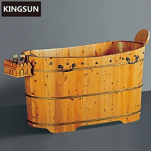 K-9506 Comfortable Soaking Hot Spa Bathtub Wooden Bath