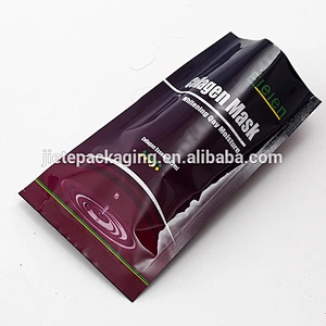 Customized popular PE bag apckaging collagen mask