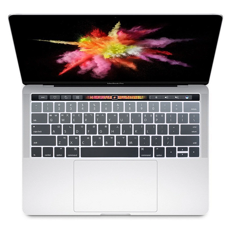 Silicone Rainbow Korean Keyboard Protective Film laptop keyboard cover for Macbook New Pro 13