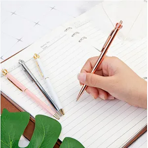 wholesale simple metal ballpoint Pen with crown shape For School Stationery Office Supplies
