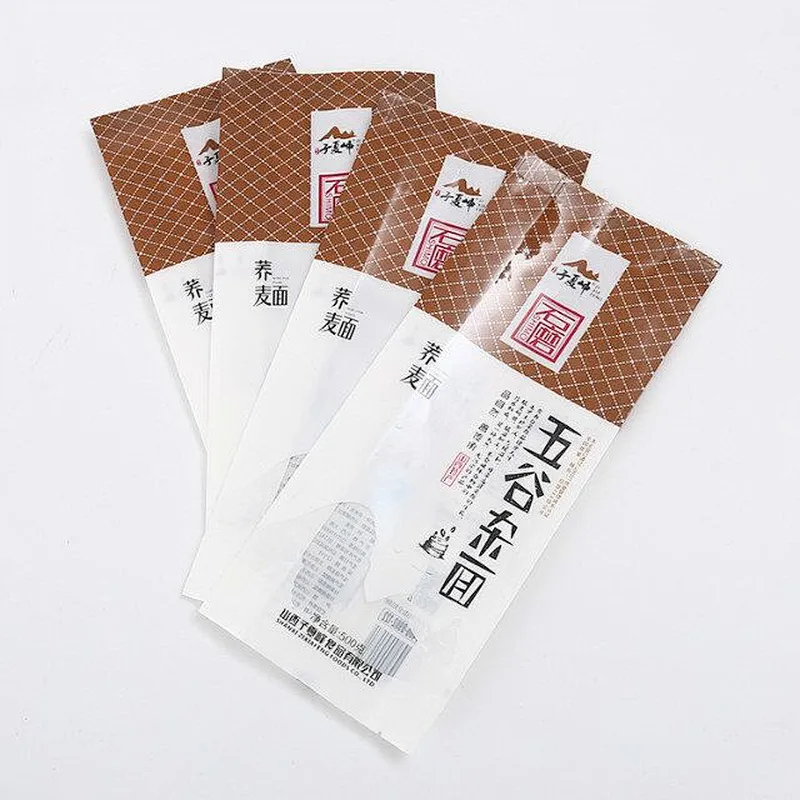 Custom colorful PE bags are used for noodle packing