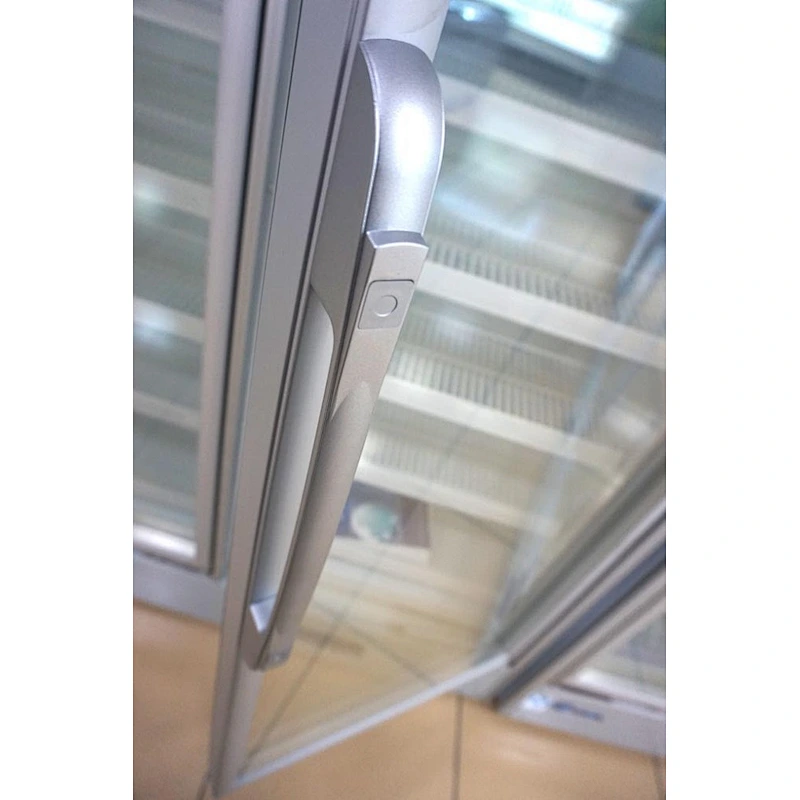 Commercial glass door lpg gas refrigerator for sale for chocolate, drink, fruit and vegetable