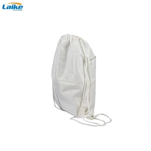 Custom canvas cotton jute eco friendly material travel beach cosmetic storage drawstring makeup bag