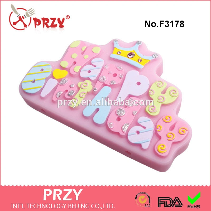 F3178 English Happy birthday candles handmade soap silicone mold plaster mold
