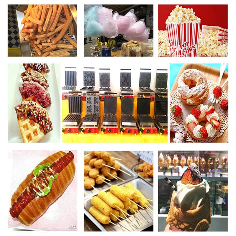 Stainless Steel Snack Food Making Machine and Waffle Maker Machine for Sale