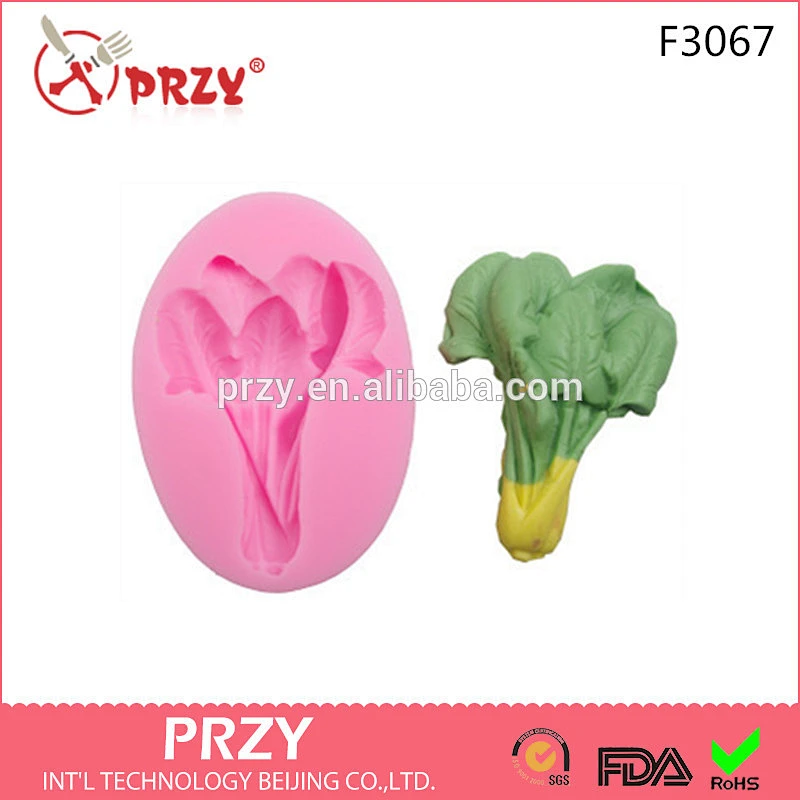 F3067 PRZY Green vegetable silicone mold agar fondant cake mold