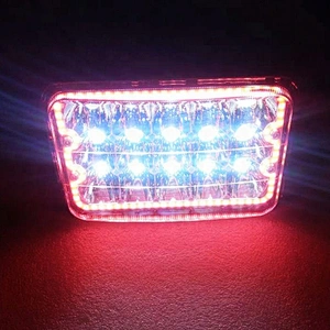 Lightech DOT Truck 45W LED Work Light Red Blue White Yellow Square Angle Eye 4X6 led headlight