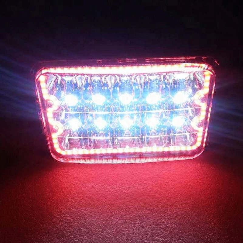 Lightech DOT Truck 45W LED Work Light Red Blue White Yellow Square Angle Eye 4X6 led headlight