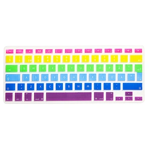 Dust-proof Slim Rainbow Silicone laptop swedish custom silicone for mac air book 13 European Version 2018 new air keyboard cove