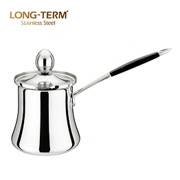 1Mm Thickness L10298582 Stainless Steel Silicon Handle Turkish Coffee Warmer Pot