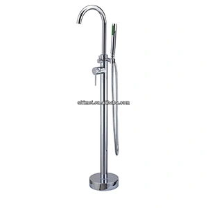 Contemporary Bath Shower Mixer Floor Standing Tub Shower Faucet