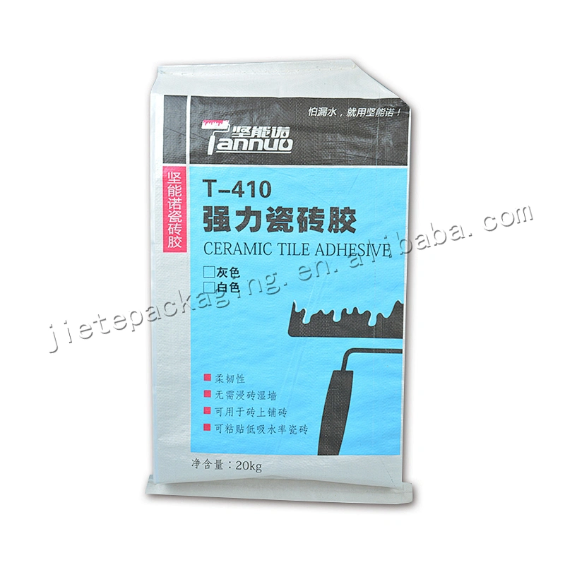 Customized 20kg bopp laminated pp woven cement bag for dry mortar,wall putty,tile adhesive and gypsum