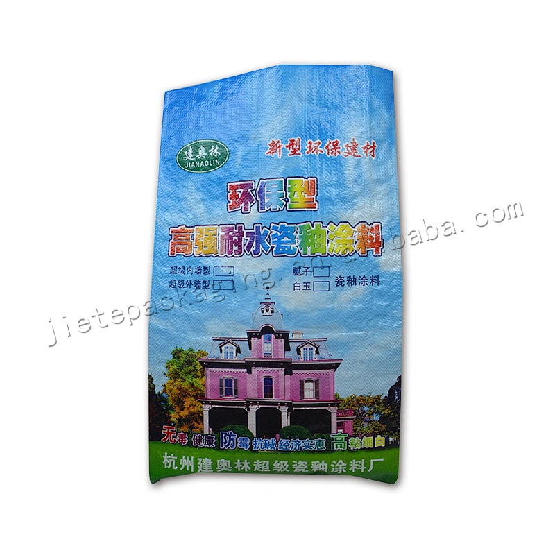Sell well bopp laminated and printed plastic pp woven cement bag for outer wall putty powder,dry mortar