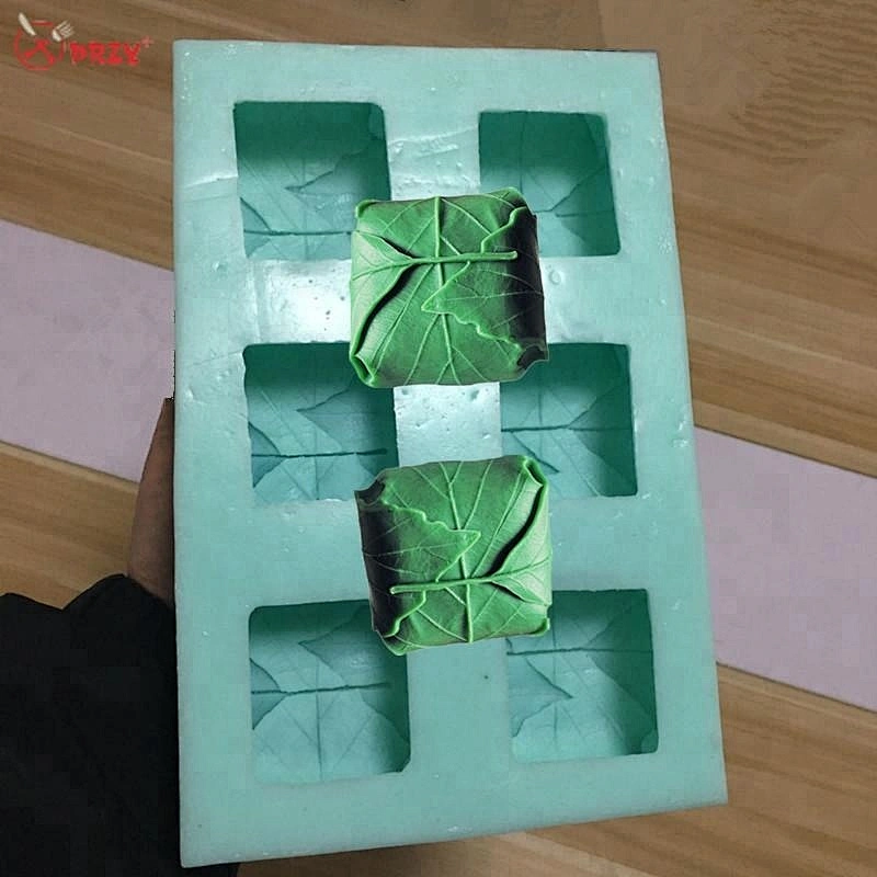 2018 new 6hole leaves shaped silicone mold 3d fondant Cake decoration molds Handmade leaf soap molds
