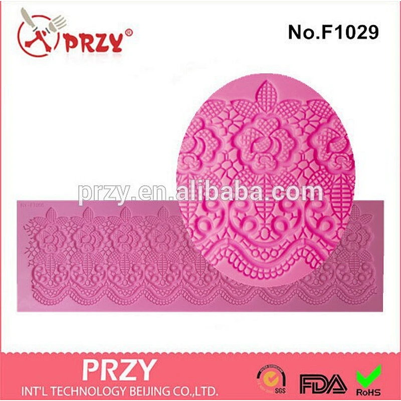 Fondant lace mold for cake decorating