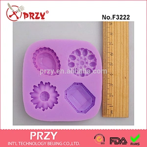 F3222 The new silicone mold cake diamond jewelry crystal epoxy liquid silicone fondant mold