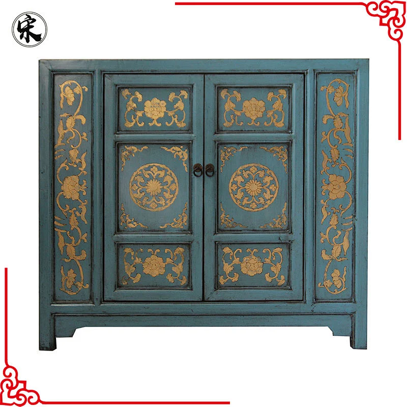 chinese antique lacquer painted store furniture