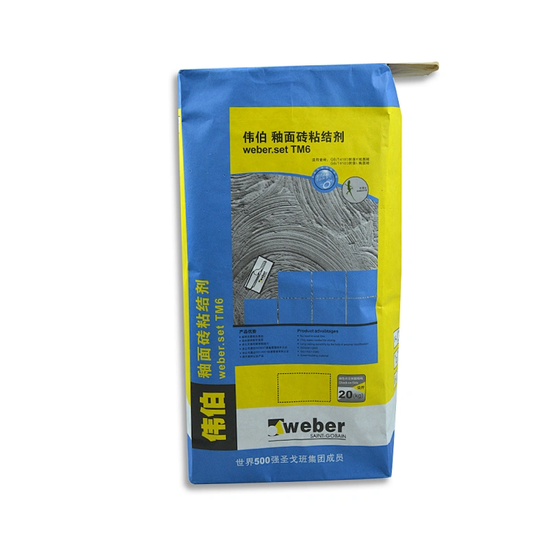 kraft paper valve bag packing cement, glue, mortar 25kg