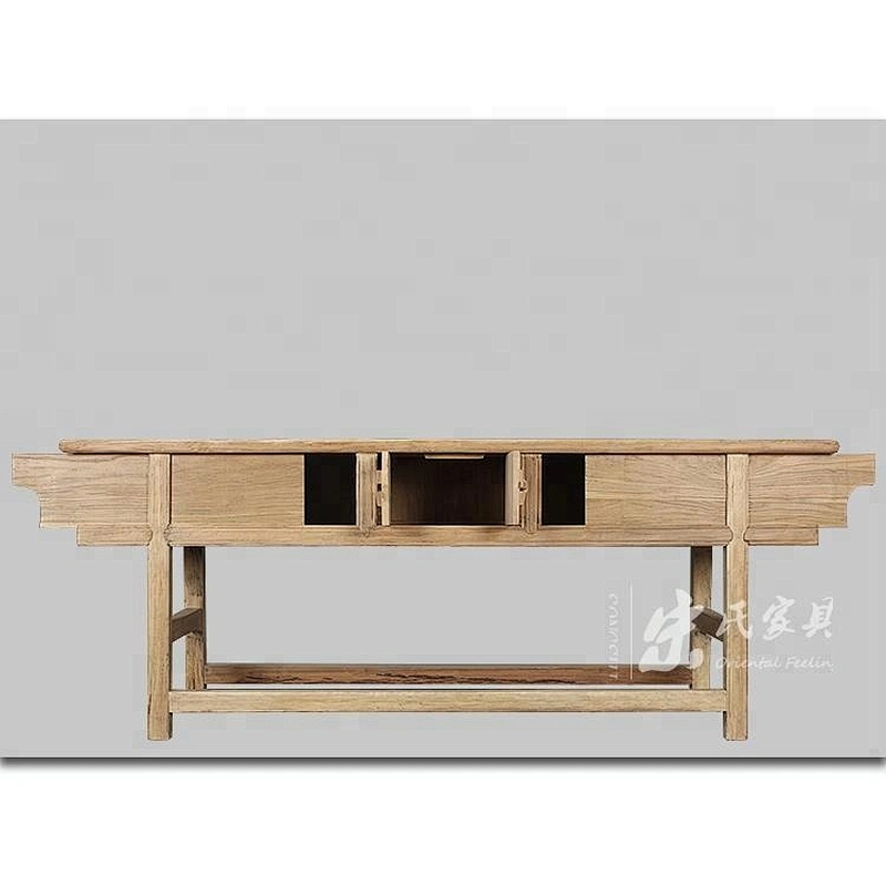 wholesale rustic reclaimed solid wood pine console table furniture