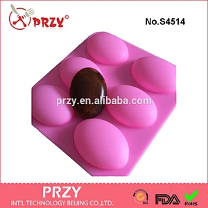 S4514 oval-shaped silicone soap mold handmade soap mold 6 hole silicone mold for soap