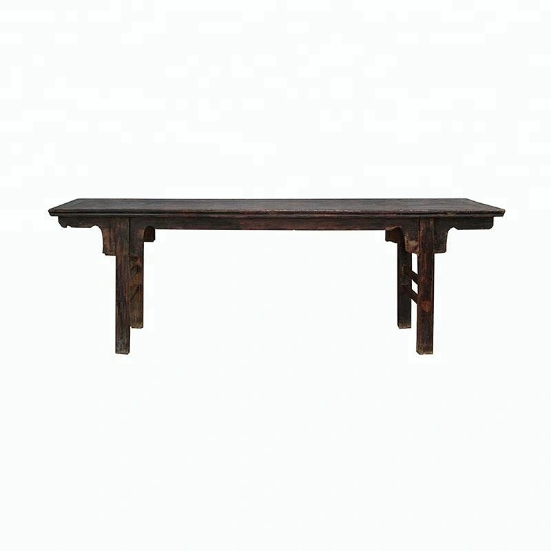 oriental chinese antique rustic distressed table living room furniture