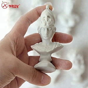 2018 retro sketch mini Head soap mould home decorations mold silicone 3D plaster head Candle silicone molds