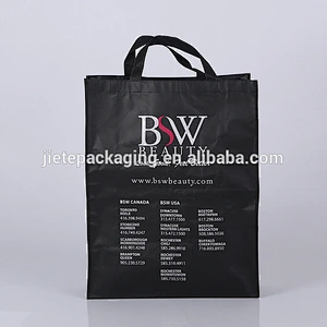 custom black pp non woven promotional shopping bag with logo cheap price
