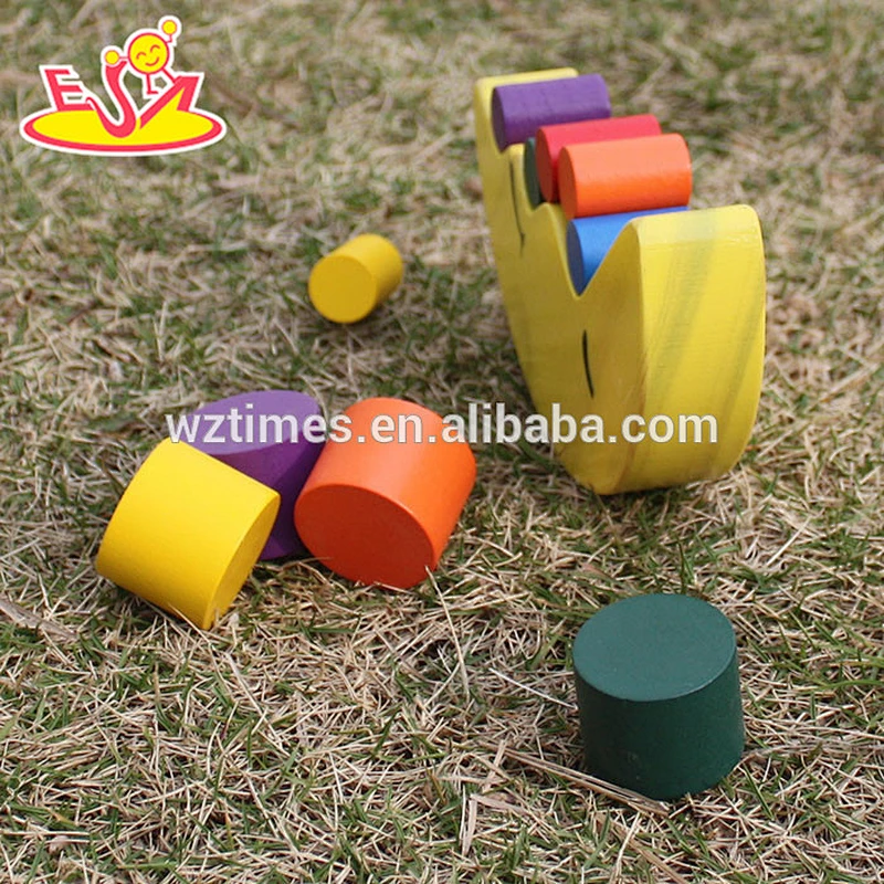 2018 wholesale cheap wooden balance toys for toddlers, educational wooden balance toys for toddlers W11F064