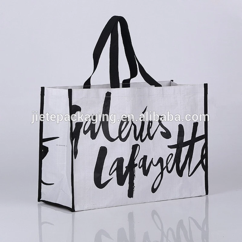 Cheap customized printed reusable shopping pp woven bag suit gift