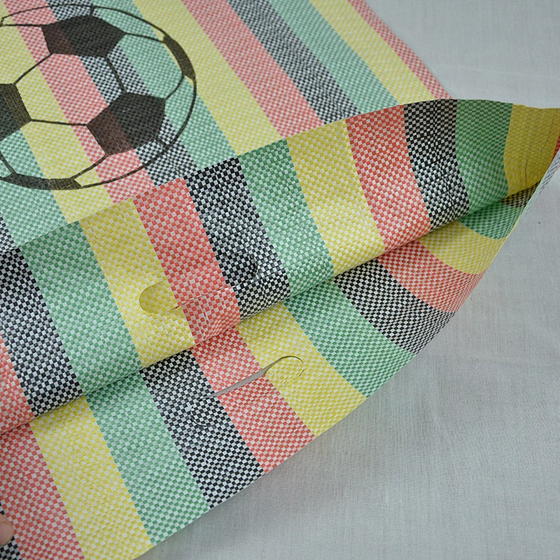 PP woven printed black football shopping bag