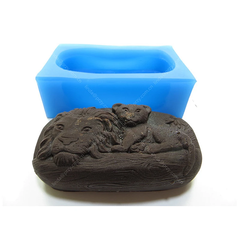 Lion Pattern Handmade SOAP mold Cake mould Silicone Aroma stone molds