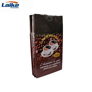 Eco-friendly laminated plastic coffee beans packaging reusable pp woven grocery bag