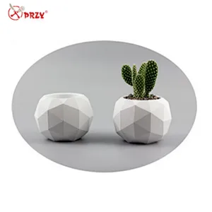 PRZY hot sale Cement flower pot Mold Silicone Concrete Planter Molds 3d vase concrete decorations molds