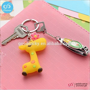 Fashion shaped custom key holder plastic keychain