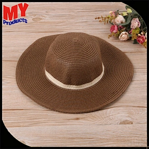 Paper straw hat pure color hot selling for promotion hat