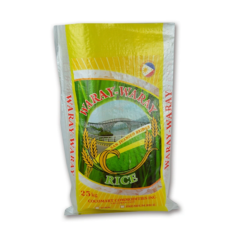 25kg bopp laminated transparent plastic pp woven rice bag wholesale
