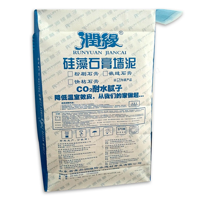 Sell well 25kg laminated pp woven cement bag with tile adhesive,dry mortar,wall putty powder