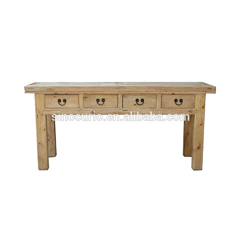 Chinese country antique furniture reclaimed elm wooden hobby lobby console tables