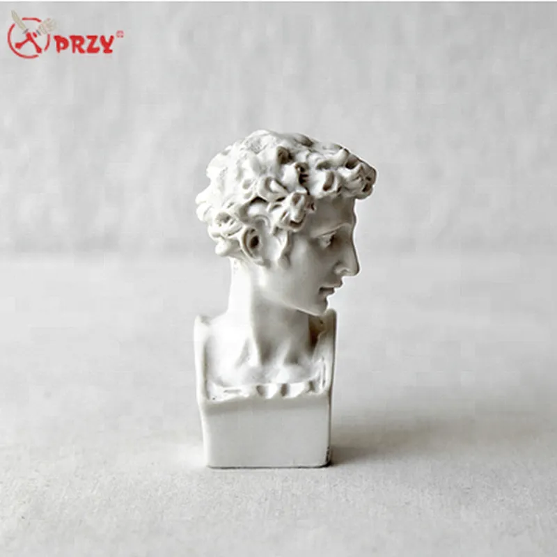 2018 retro sketch mini Head soap mould home decorations mold silicone 3D plaster head Candle silicone molds