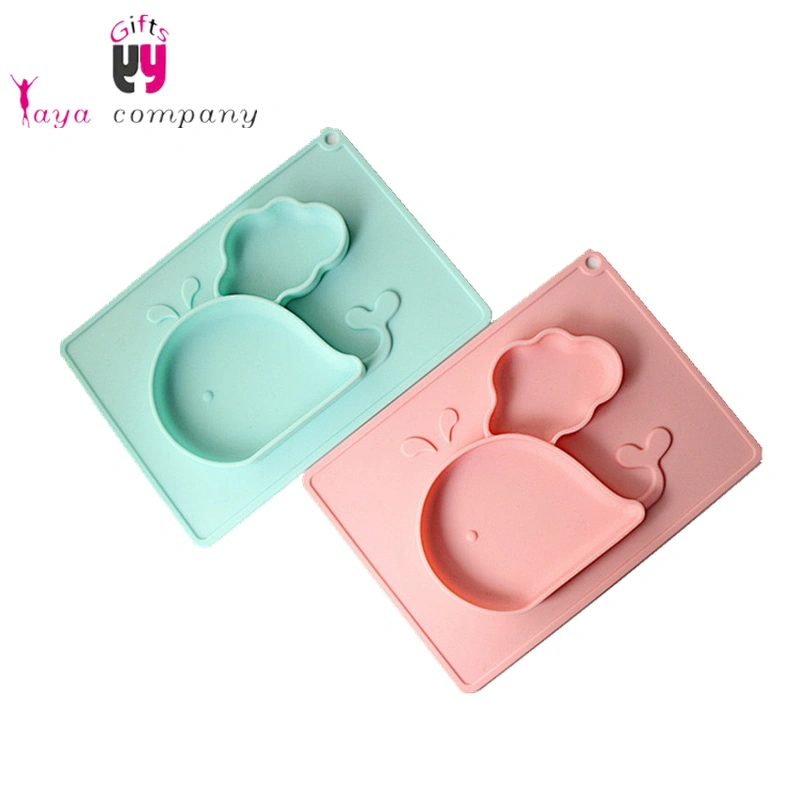 Baby Feeding Heat Resistant Silicone Placemat With Plate