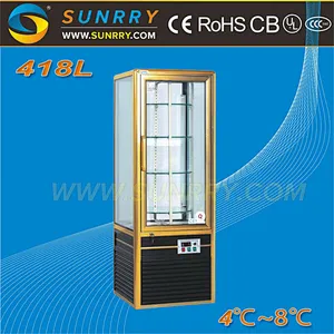 Commercial supermarket upright transparent glass door mini refrigerator for sale